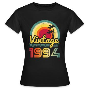 1994 - Frauen T-Shirt - Schwarz - Vorne - AI Model Female 172 dark (172cm)