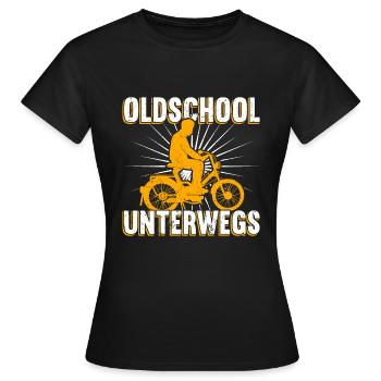 Mofa Mofas Moped Zweirad Mofafahrer Rollerfahrer - Frauen T-Shirt - Schwarz - Vorne - AI Model Female 172 dark (172cm)