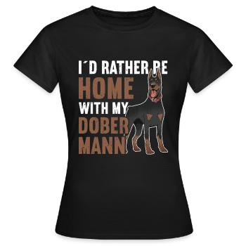 Dobermann Hund Dobermann - Frauen T-Shirt - Schwarz - Vorne - AI Model Female 172 dark (172cm)