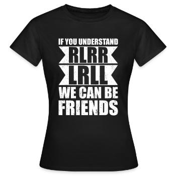 Schlagzeuger Schlagzeuger Schlagzeuger - Frauen T-Shirt - Schwarz - Vorne - AI Model Female 172 dark (172cm)