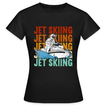 Jet Ski Jet Skiing - T-shirt Femme - noir - Devant - AI Model Female 172 dark (172cm)