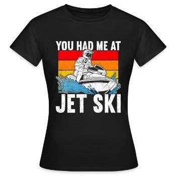 Jet Ski Jet Skiing - T-shirt Femme - noir - Devant - AI Model Female 172 dark (172cm)
