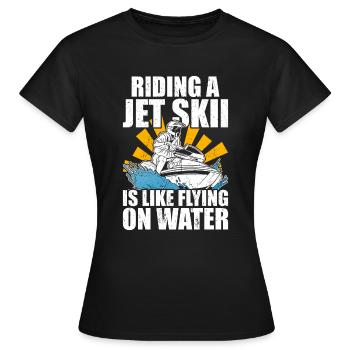Jet Ski Jet Skiing - T-shirt Femme - noir - Devant - AI Model Female 172 dark (172cm)