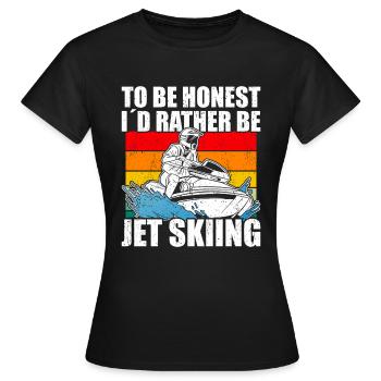 Jet Ski Jet Skiing - T-shirt Femme - noir - Devant - AI Model Female 172 dark (172cm)