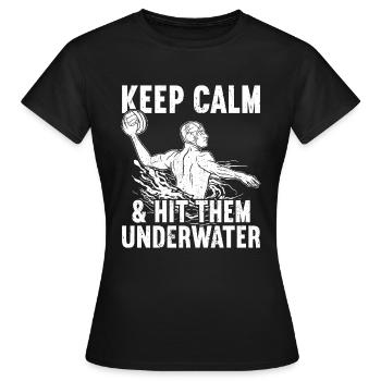 Wasserball Wasserball - Frauen T-Shirt - Schwarz - Vorne - AI Model Female 172 dark (172cm)