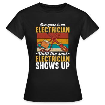 Électriciens électriciens - T-shirt Femme - noir - Devant - AI Model Female 172 dark (172cm)