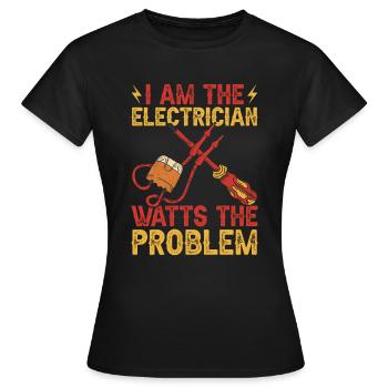 Électriciens électriciens - T-shirt Femme - noir - Devant - AI Model Female 172 dark (172cm)