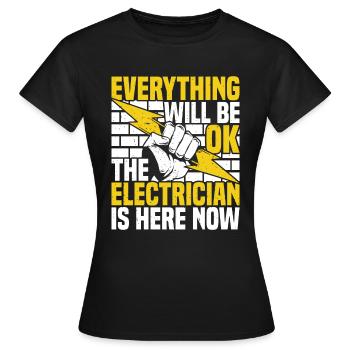 Électriciens électriciens - T-shirt Femme - noir - Devant - AI Model Female 172 dark (172cm)
