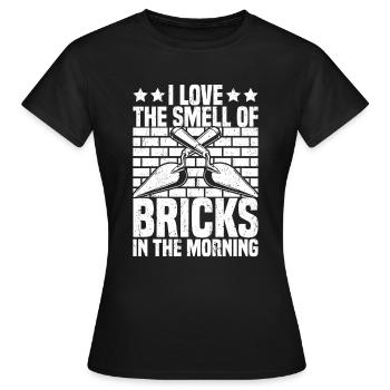 Briqueteur Maçon - T-shirt Femme - noir - Devant - AI Model Female 172 dark (172cm)