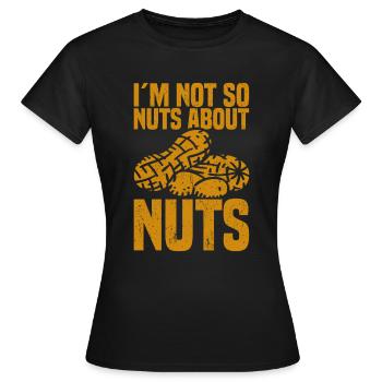 Peanut Allergy Nut Allergy - Women's T-Shirt - black - Front - AI Model Female 172 dark (172cm)