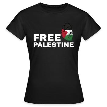 Free Palestine - Frauen T-Shirt - Schwarz - Vorne - AI Model Female 172 dark (172cm)