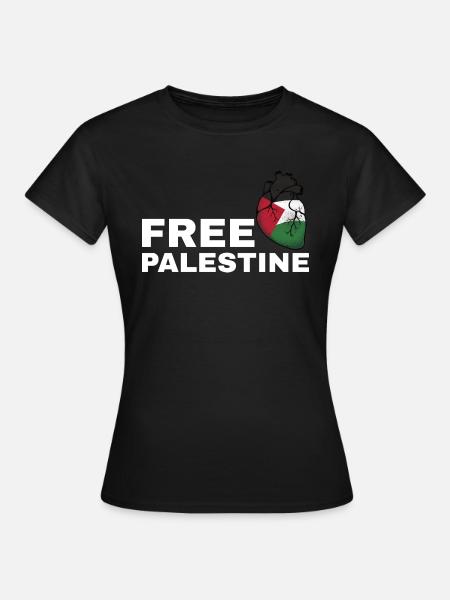 Free Palestine - Frauen T-Shirt - Schwarz