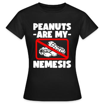 Peanut Allergy Nut Allergy - Women's T-Shirt - black - Front - AI Model Female 172 dark (172cm)
