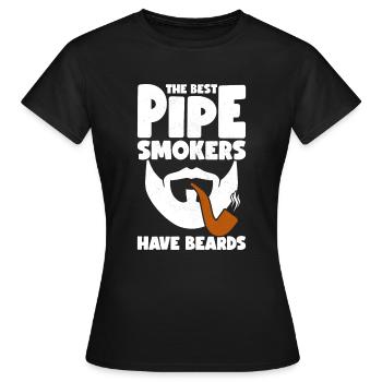 Pfeife rauchende Pfeifen - Frauen T-Shirt - Schwarz - Vorne - AI Model Female 172 dark (172cm)