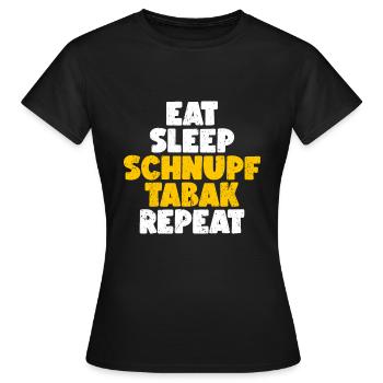 Schnupftabak - Frauen T-Shirt - Schwarz - Vorne - AI Model Female 172 dark (172cm)