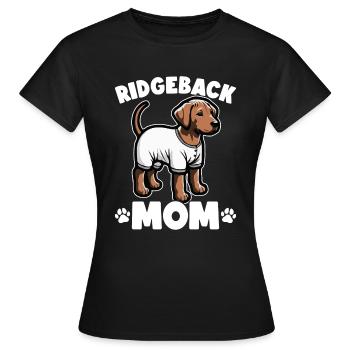 Chien Rhodesian Ridgeback Rhodesian Ridgebacks - T-shirt Femme - noir - Devant - AI Model Female 172 dark (172cm)
