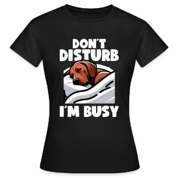 Chien Rhodesian Ridgeback Rhodesian Ridgebacks - T-shirt Femme - noir - Devant - AI Model Female 172 dark (172cm)