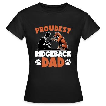 Rhodesian Ridgeback Dad Rhodesian Ridgeback - T-shirt Femme - noir - Devant - AI Model Female 172 dark (172cm)