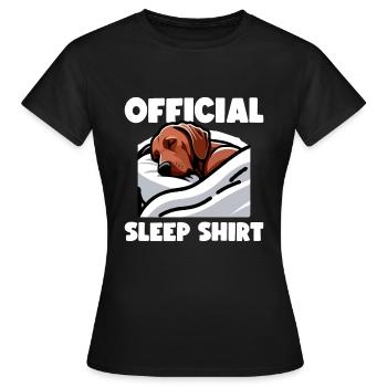 Rhodesian Ridgeback Sleep Rhodesian Ridgebacks - T-shirt Femme - noir - Devant - AI Model Female 172 dark (172cm)