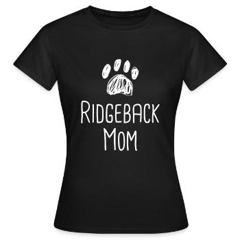Chien Rhodesian Ridgeback Rhodesian Ridgebacks - T-shirt Femme - noir - Devant - AI Model Female 172 dark (172cm)