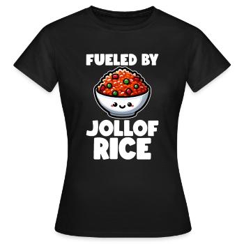 Riz Jollof - T-shirt Femme - noir - Devant - AI Model Female 172 dark (172cm)