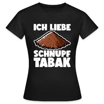 Schnupftabak - Frauen T-Shirt - Schwarz - Vorne - AI Model Female 172 dark (172cm)