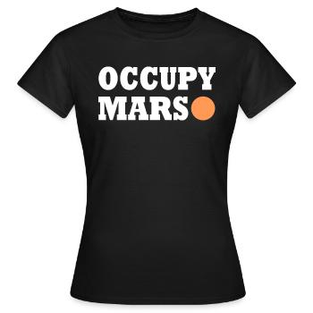 Occupy Mars - T-shirt Femme - noir - Devant - AI Model Female 172 dark (172cm)