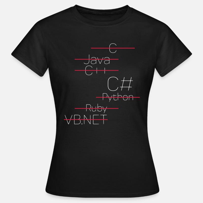 C# - C-Sharp / C Sharp - Frauen T-Shirt - Schwarz