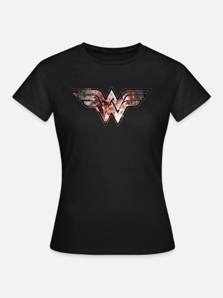 DC Comics Wonder Woman Classic Logo Bronze - Women's T-Shirt - black