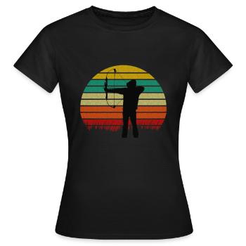 Archery compound bow - Women's T-Shirt - black - Front - AI Model Female 172 dark (172cm)