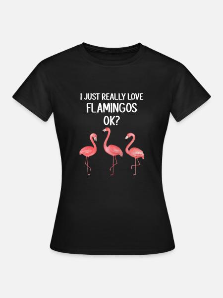 Chemise Sweet Flamingo - Dame-T-shirt - sort