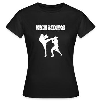 Chemise Kickboxing Kickboxer - T-shirt Femme - noir - Devant - AI Model Female 172 dark (172cm)