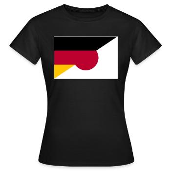 Allemagne Japon Double nationalité - T-shirt Femme - noir - Devant - AI Model Female 172 dark (172cm)