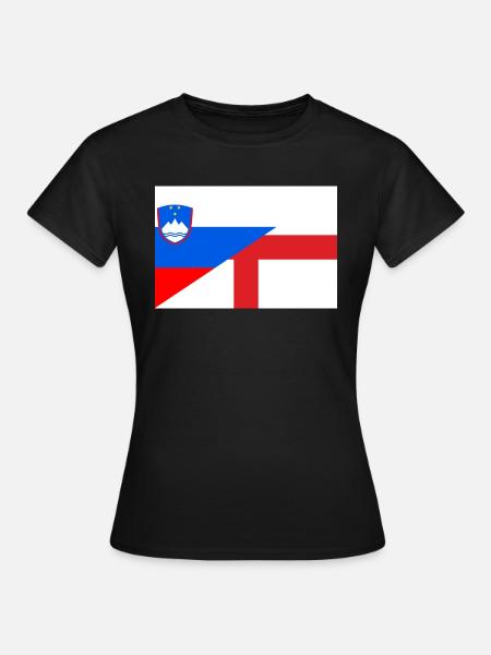 Serbien England Flagge - Frauen T-Shirt - Schwarz