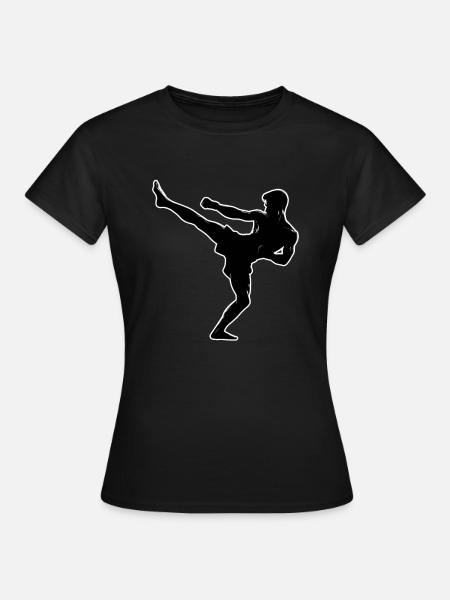 Martial Arts Fighter Design - Frauen T-Shirt - Schwarz