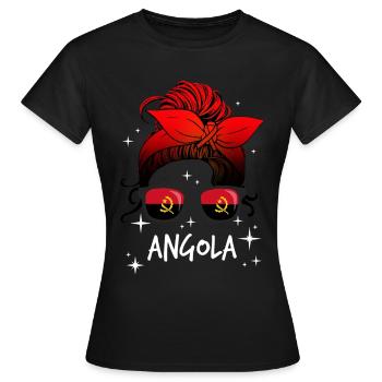 Angola - T-shirt Femme - noir - Devant - AI Model Female 172 dark (172cm)