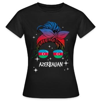 Azerbaïdjan - T-shirt Femme - noir - Devant - AI Model Female 172 dark (172cm)