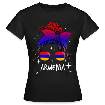 Armenia - Women's T-Shirt - black - Front - AI Model Female 172 dark (172cm)