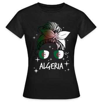 Algerien - Frauen T-Shirt - Schwarz - Vorne - AI Model Female 172 dark (172cm)