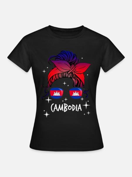 Kambodscha - Frauen T-Shirt - Schwarz