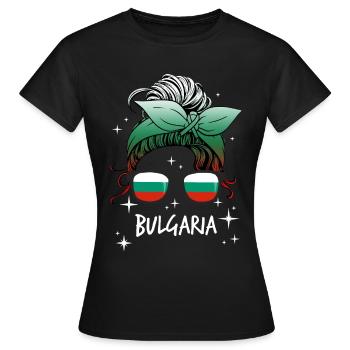 Bulgarie - T-shirt Femme - noir - Devant - AI Model Female 172 dark (172cm)