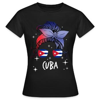 Cuba - T-shirt Femme - noir - Devant - AI Model Female 172 dark (172cm)