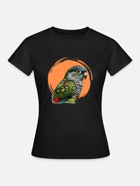 Grünwangige Conure-Kunst - Frauen T-Shirt - Schwarz