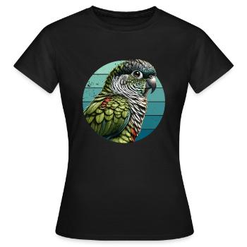 Green Cheeked Conure Art Cute Conure - Women's T-Shirt - black - Front - AI Model Female 172 dark (172cm)