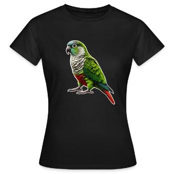 Green Cheeked Conure Drawing Conure Parrot - Women's T-Shirt - black - Front - AI Model Female 172 dark (172cm)