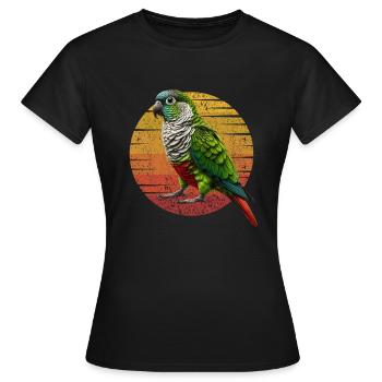 Green Cheeked Conure Funny Conure Parrot - Women's T-Shirt - black - Front - AI Model Female 172 dark (172cm)
