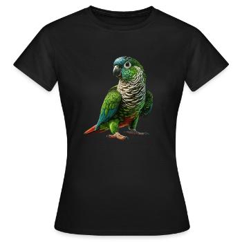 Green Cheeked Conure Drawing Conure Parrot - Women's T-Shirt - black - Front - AI Model Female 172 dark (172cm)