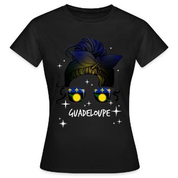 Guadeloupe - Frauen T-Shirt - Schwarz - Vorne - AI Model Female 172 dark (172cm)