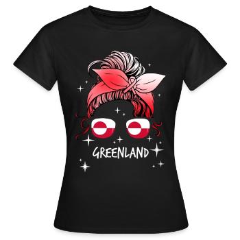 Groenland - T-shirt Femme - noir - Devant - AI Model Female 172 dark (172cm)