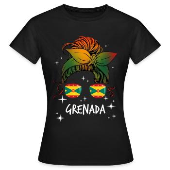 Grenada - Frauen T-Shirt - Schwarz - Vorne - AI Model Female 172 dark (172cm)